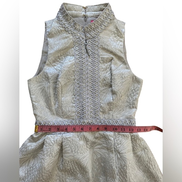 LILLY PULITZER 00 Franci Dress Seaside Grey Full Bloom Brocade NWT - Picture 15 of 16